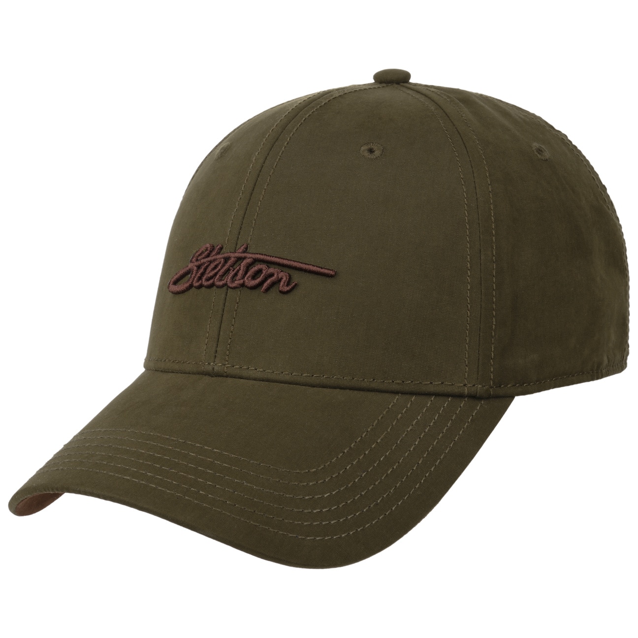 Stetson Waxed Cotton WR Baseball Cap i Olive - MATTIS STORE